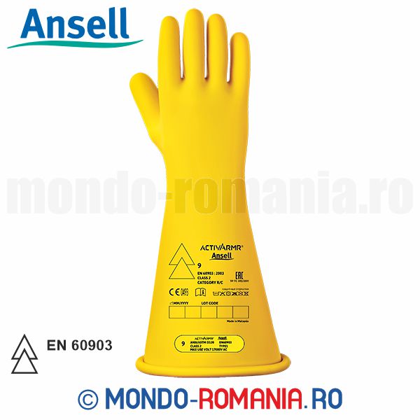 Manusi electroizolante de inalta tensiune 17000V - ANSELL ActivArmr clasa 2